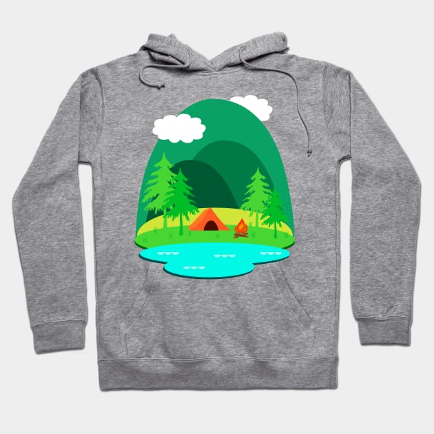 Camping Adventure Hoodie by julieerindesigns